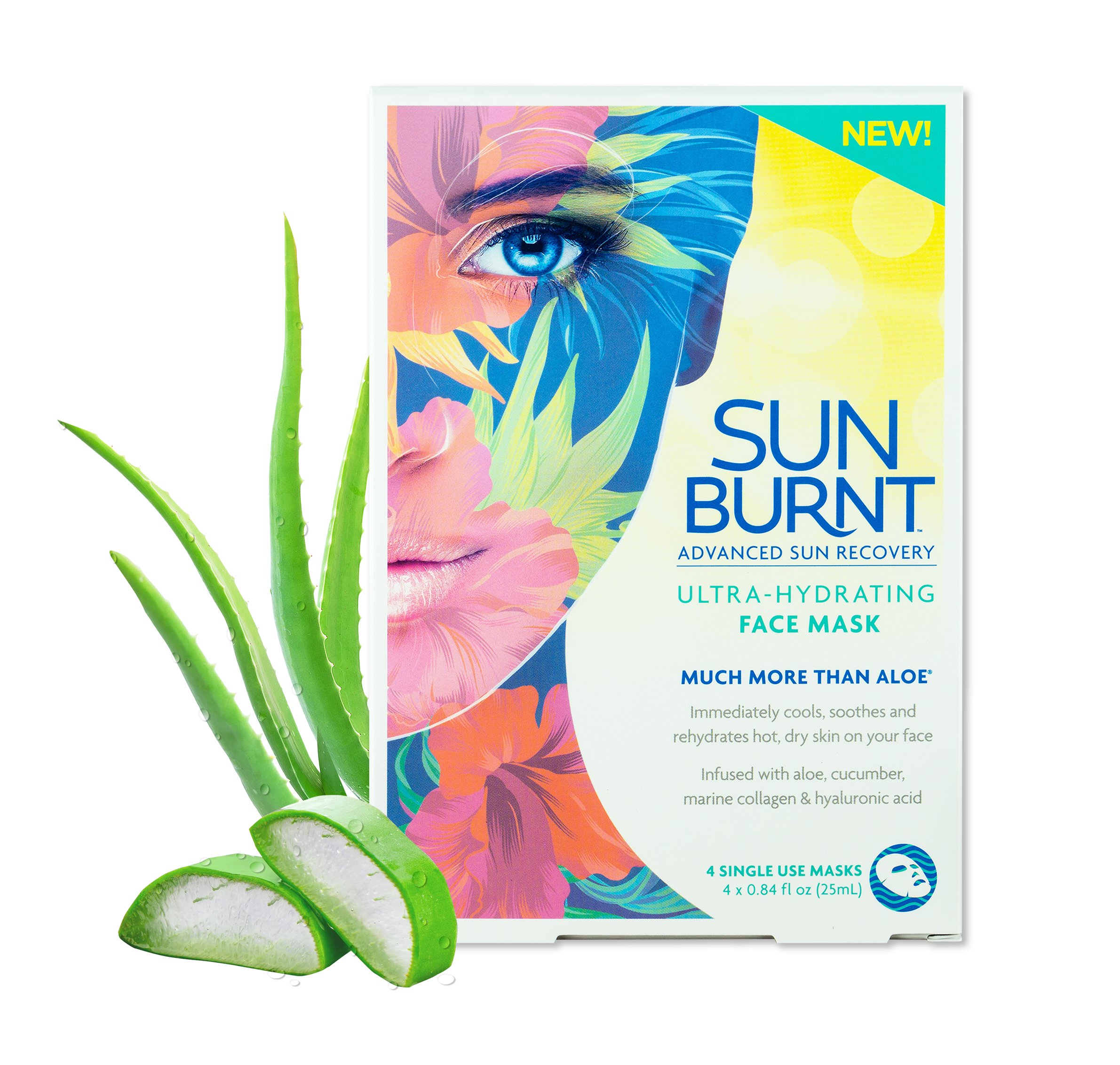 Amazon.com: Sunburnt Ultra-Hydrating Face Sheet Mask, Advanced Sun